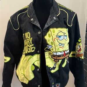 Nickelodeon Black and Yellow SpongeBob Jean Jacket